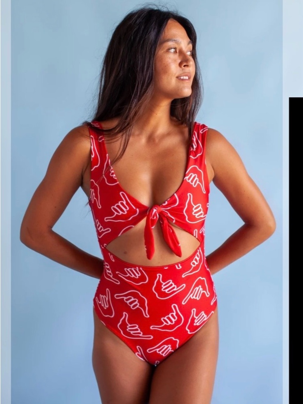 Of One Sea Women’s Cutout One-Piece in Red Shaka